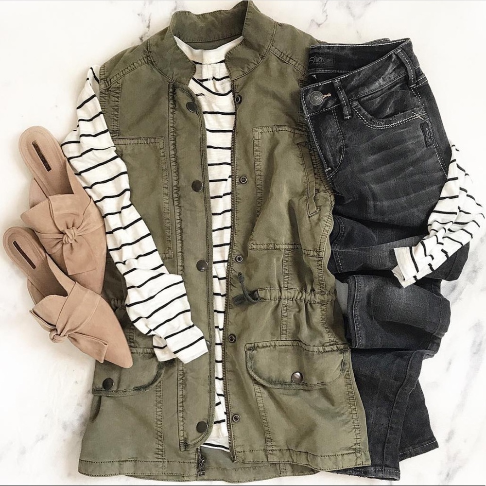 Hinge Utility Vest Army Green